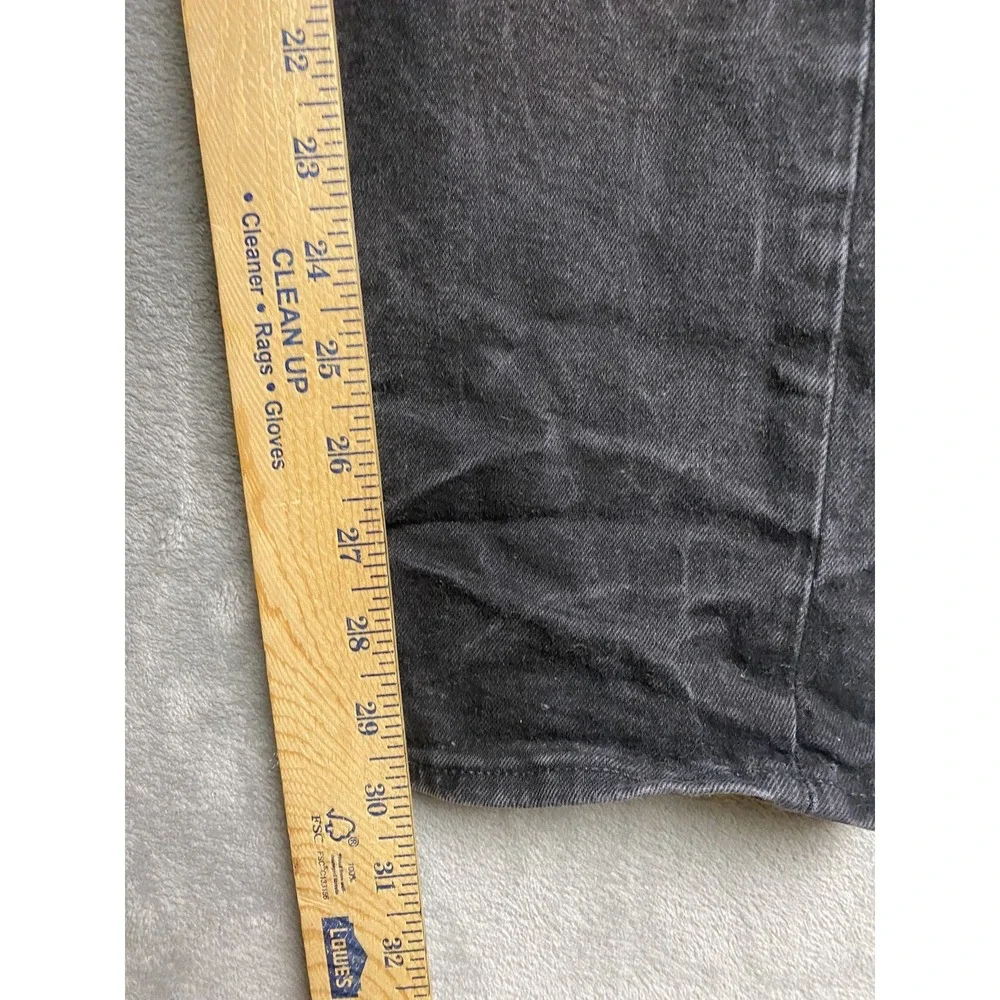 Levi's 502 Premium Men's Jeans 33x34 Black Denim Straight Fit